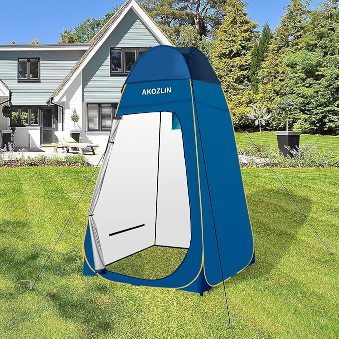 AKOZLIN Portable Pop Up Shower Tent Instant Privacy Dressing Changing Tent Outdoor Shower Room Camp Toilet Tent
