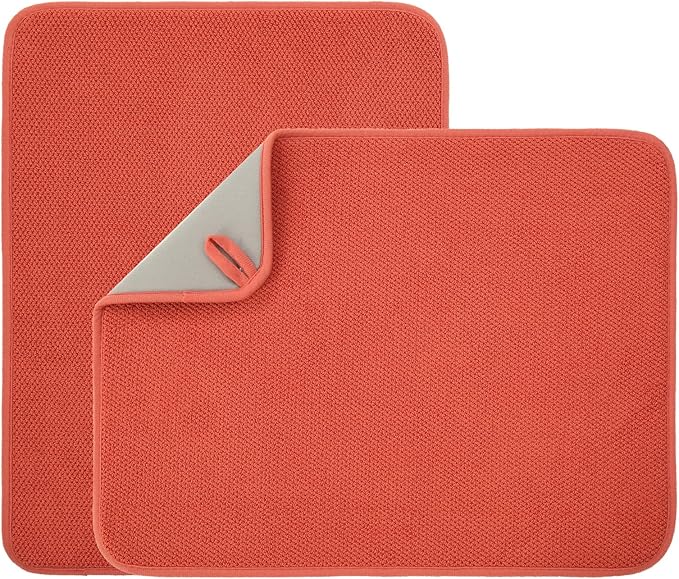 2 Pack Microfiber Dish Drying Mat