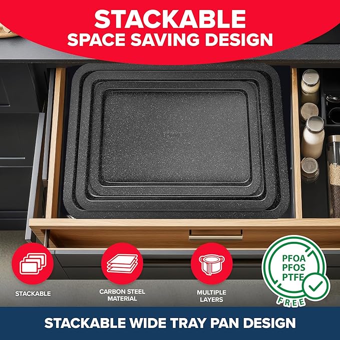 BAKKEN 3-Piece Kitchen Baking Pans