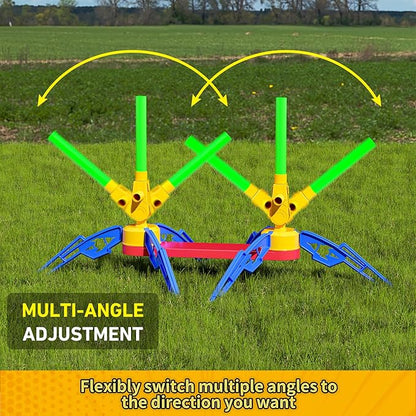 Multi-Color Rocket Launcher for Kids - Foam Blaster Set with 10 Rockets, Soars Up to 100 Feet - Birthday & Christmas Toys for Boys & Girls Age 3-12