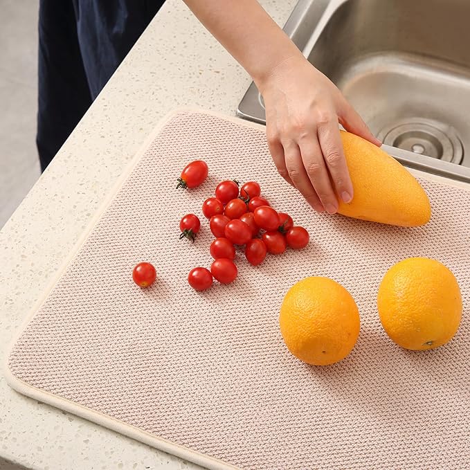 2 Pack Microfiber Dish Drying Mat