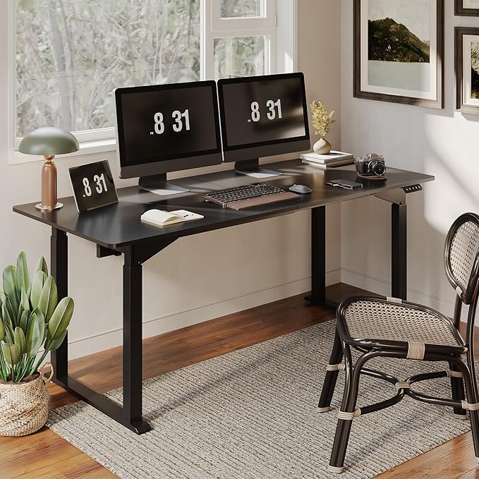 SANODESK 4-Leg Standing Desk, Electric Height Adjustable Desk