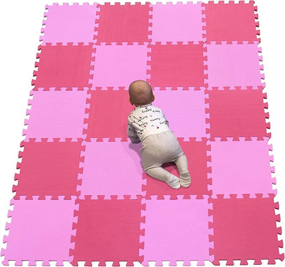 YIMINYUER® 20 Tiles (30cm×30cm×1cm Each Tile) Baby Soft Puzzle Play Mats, Kids Thick EVA Foam Floor, Toddlers & Children's Soft Interlocking Mat R03R09G301020