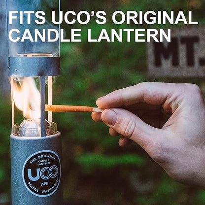 9-Hour White Candles for UCO Candle Lanterns, Long-Burning Candles for Outdoor, Camping, Prepping Supplies and Emergency Preparedness