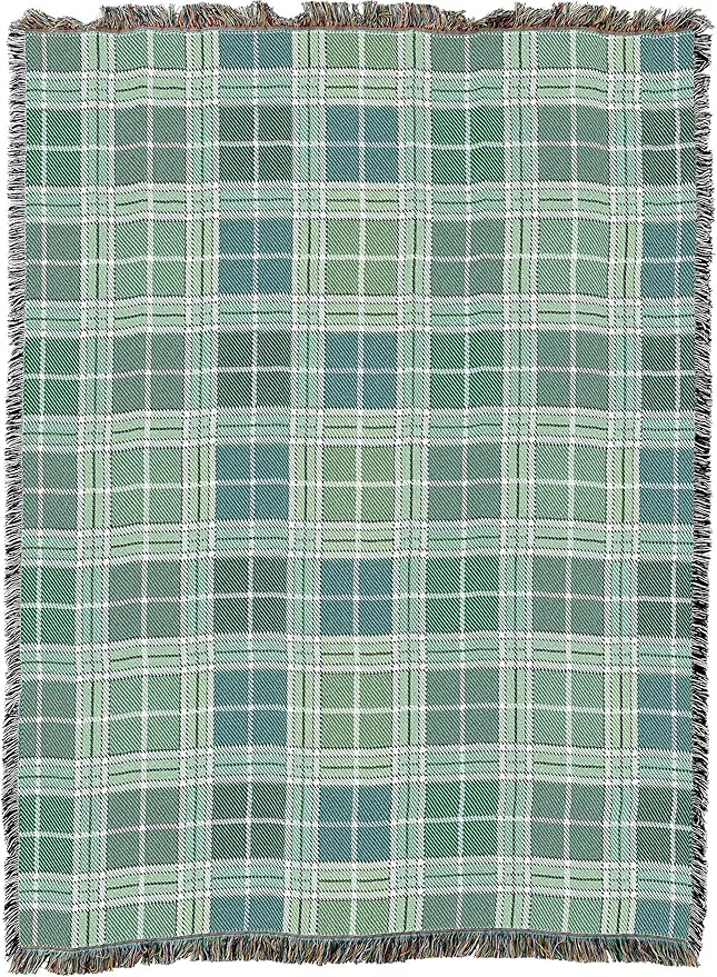 Pure Country Weavers Plaid Blanket Heather Tartan - Patterns Gift Tapestry Throw Woven from Cotton - Made in The USA (72x54)