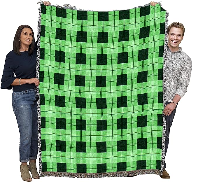 Pure Country Weavers Gooseberry Plaid Blanket - Gift Tapestry Throw Woven from Cotton - Made in The USA (72x54)