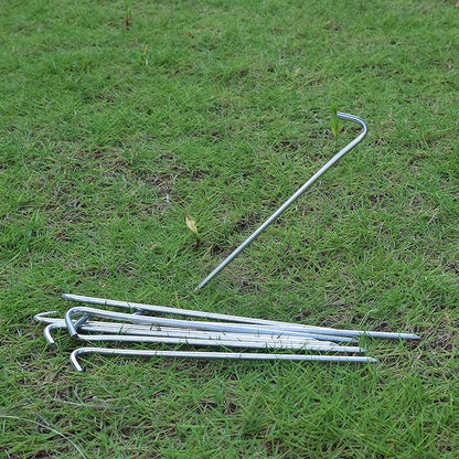 MySit 9" Tent Stakes, Metal Inflatables Stakes 60 Pack, Heavy Duty Galvanized Tent Stakes Metal, Tent Pegs Ground Trap Camping Stakes for Inflatables, Outdoor Decorations