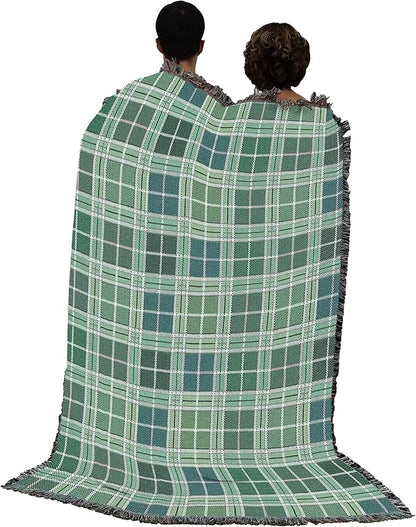Pure Country Weavers Plaid Blanket Heather Tartan - Patterns Gift Tapestry Throw Woven from Cotton - Made in The USA (72x54)