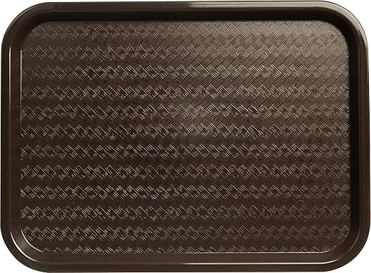Carlisle FoodService Products CT121669 Café Standard Cafeteria / Fast Food Tray, 12" x 16", Chocolate (Pack of 24)