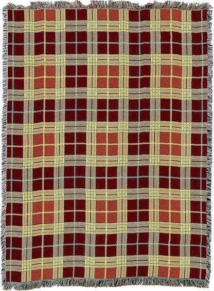 Pure Country Weavers Plaid Blanket Woods - Patterns Gift Tapestry Throw Woven from Cotton - Made in The USA (72x54)